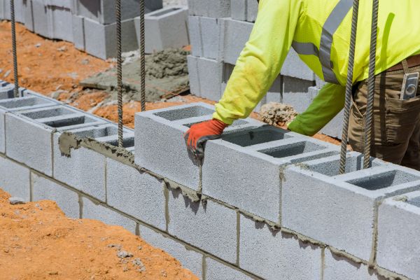 Concrete Blocks Installation in Leland