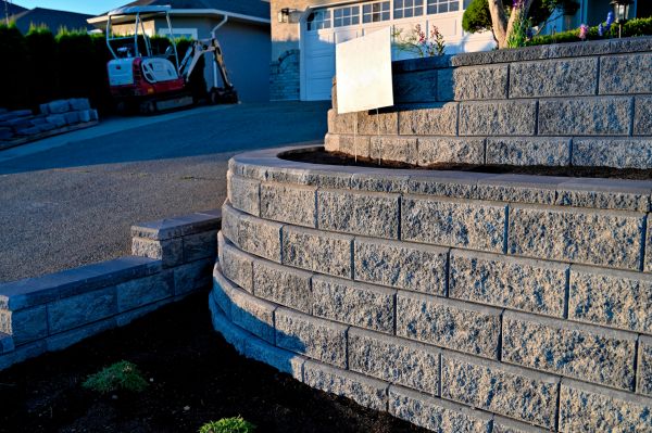 Stone Retaining Wall Repair in Leland