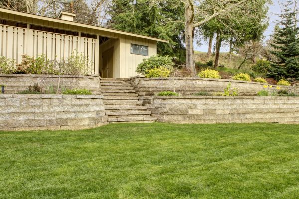 Retaining Wall Construction in Leland
