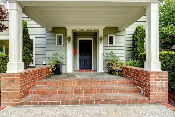 Front Porch Masonry Repair in Leland