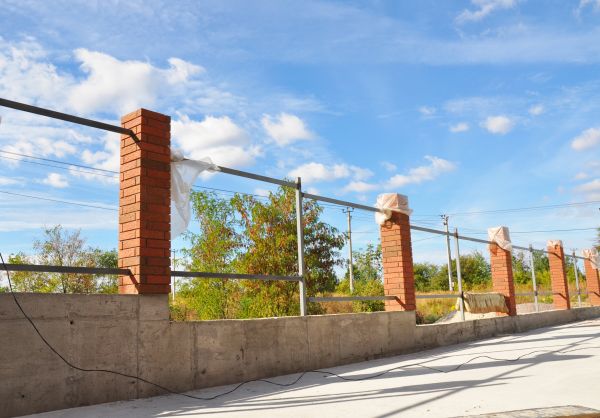 Brick Pillar Installation in Leland