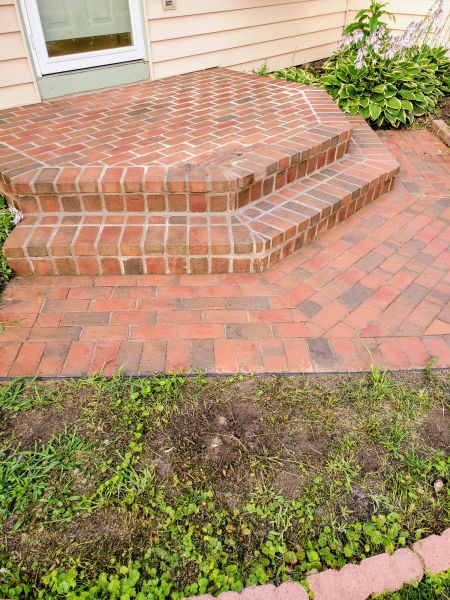 Brick Stoop Repair in Leland